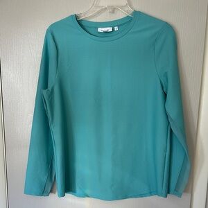 Chico's Aqua Long Sleeve Top